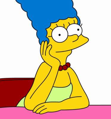 Marge Simpson, pensive